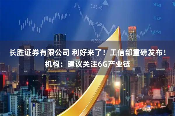 长胜证券有限公司 利好来了！工信部重磅发布！机构：建议关注6G产业链